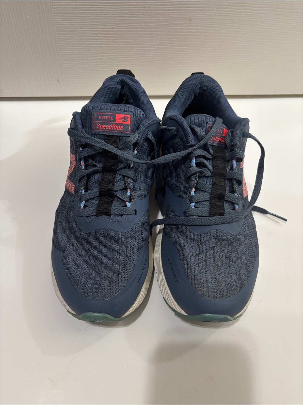New Balance Navy with Coral Accent Athletic Sneakers